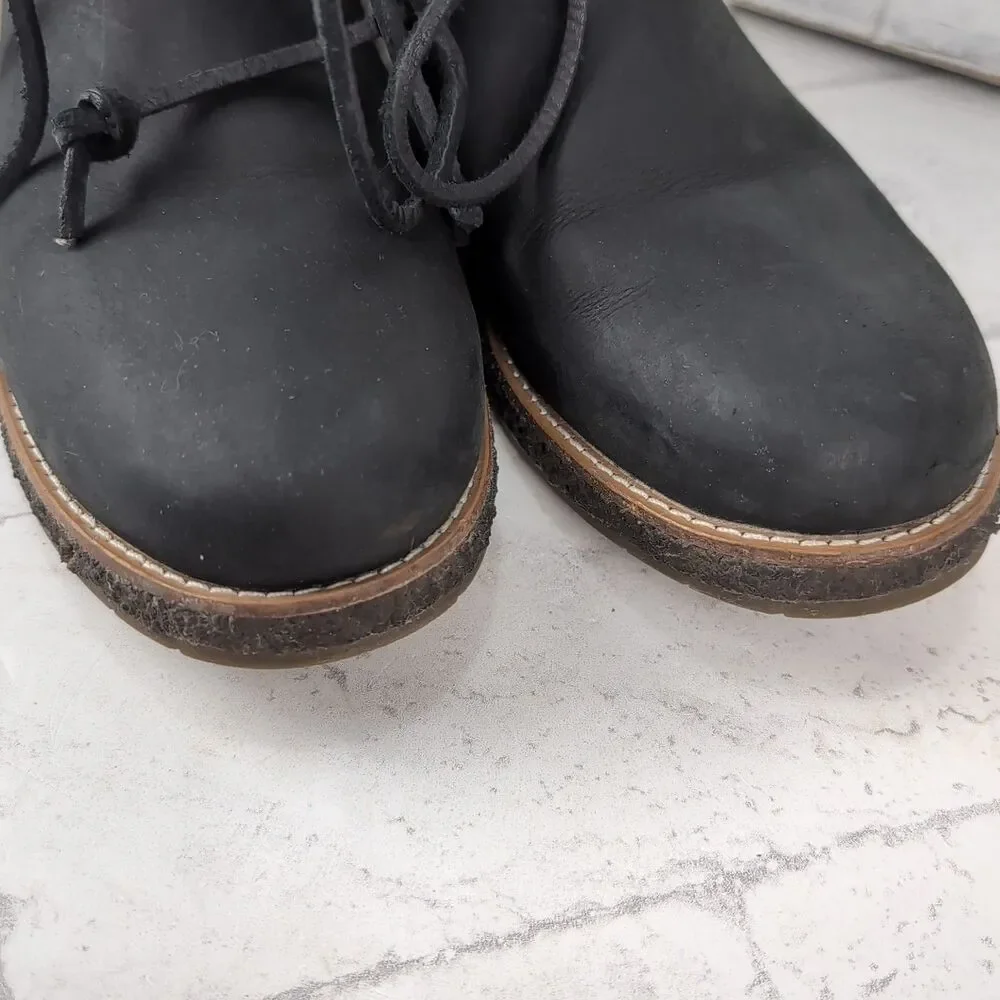 UGG Women's Luisa Water Resistant Leather Boots 1012545 Dark Gray Size 7 Winter